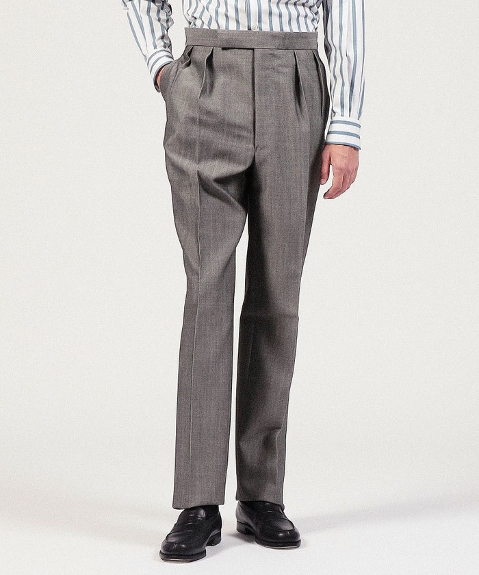 24SS フミヤヒラノトラウザーズ キッドモヘア ウール パンツ スラックス 24SS フミヤヒラノトラウザーズ キッドモヘア ウール パンツ