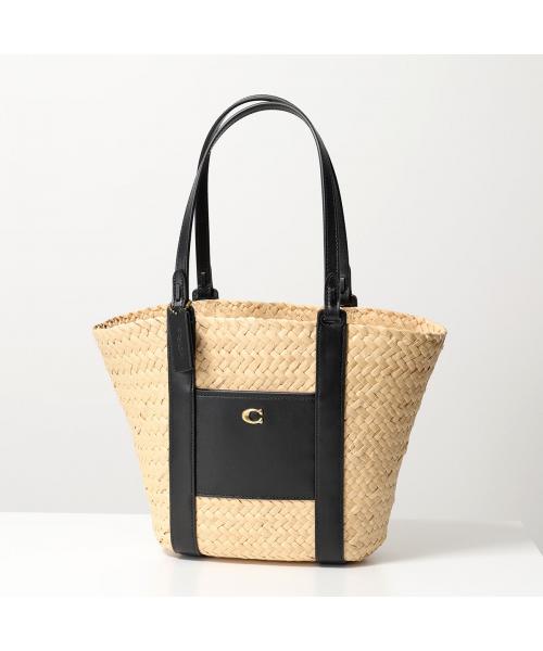 セール】COACH かごバッグ SM STRAW PTOTE CQ788(506163522 セール】COACH かごバッグ SM STRAW PTOTE CQ788(506163522