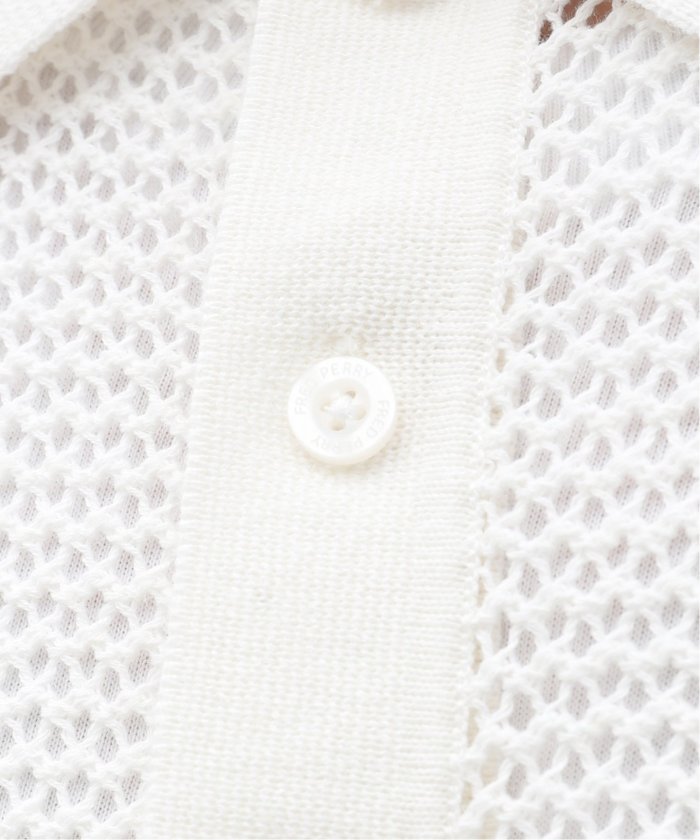 セール】FRED PERRY (フレッド ペリー) OPEN KNIT SHIRT K7638