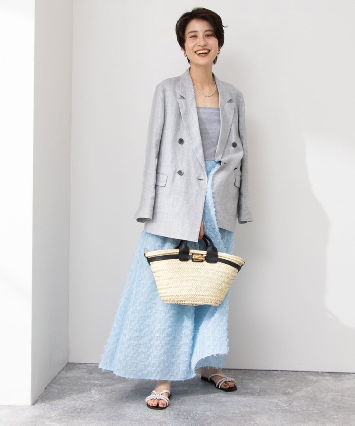 COHINA☆45%OFF!ジャカードドッキングワンピース ジャカードドッキングワンピース | 小柄・低身長女性向け