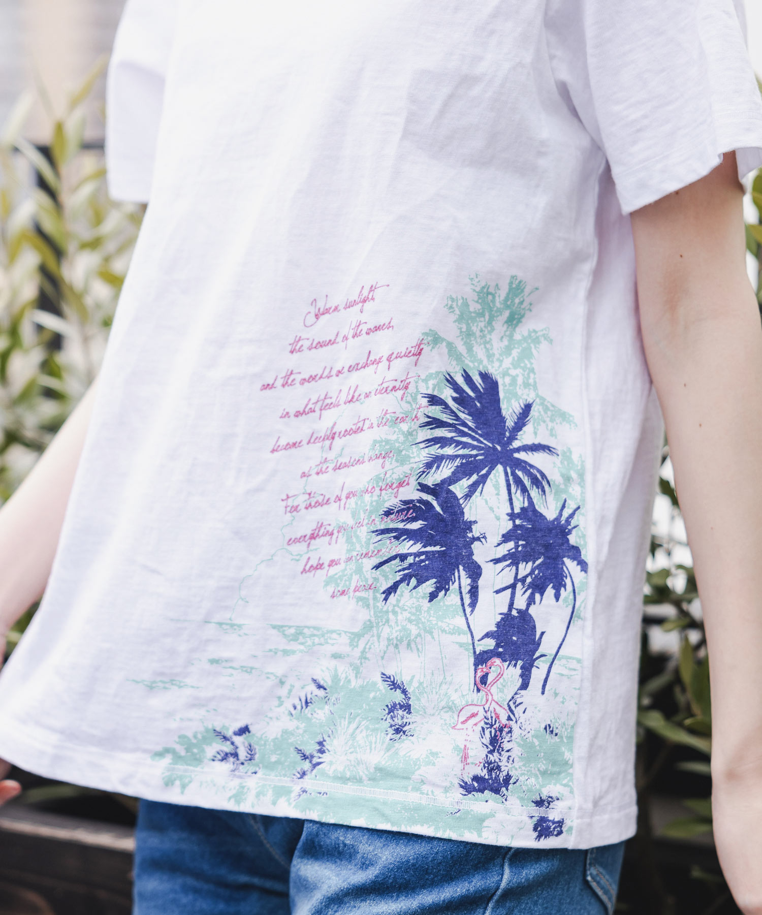 PREMIUM ScoLar プレミアムスカラー 南国の海 フラミンゴ プリント Tシャツ レディース トップス 半袖 カジュアル 742003 2408ss 楽天市場】PREMIUM ScoLar プレミアムスカラー 南国の海