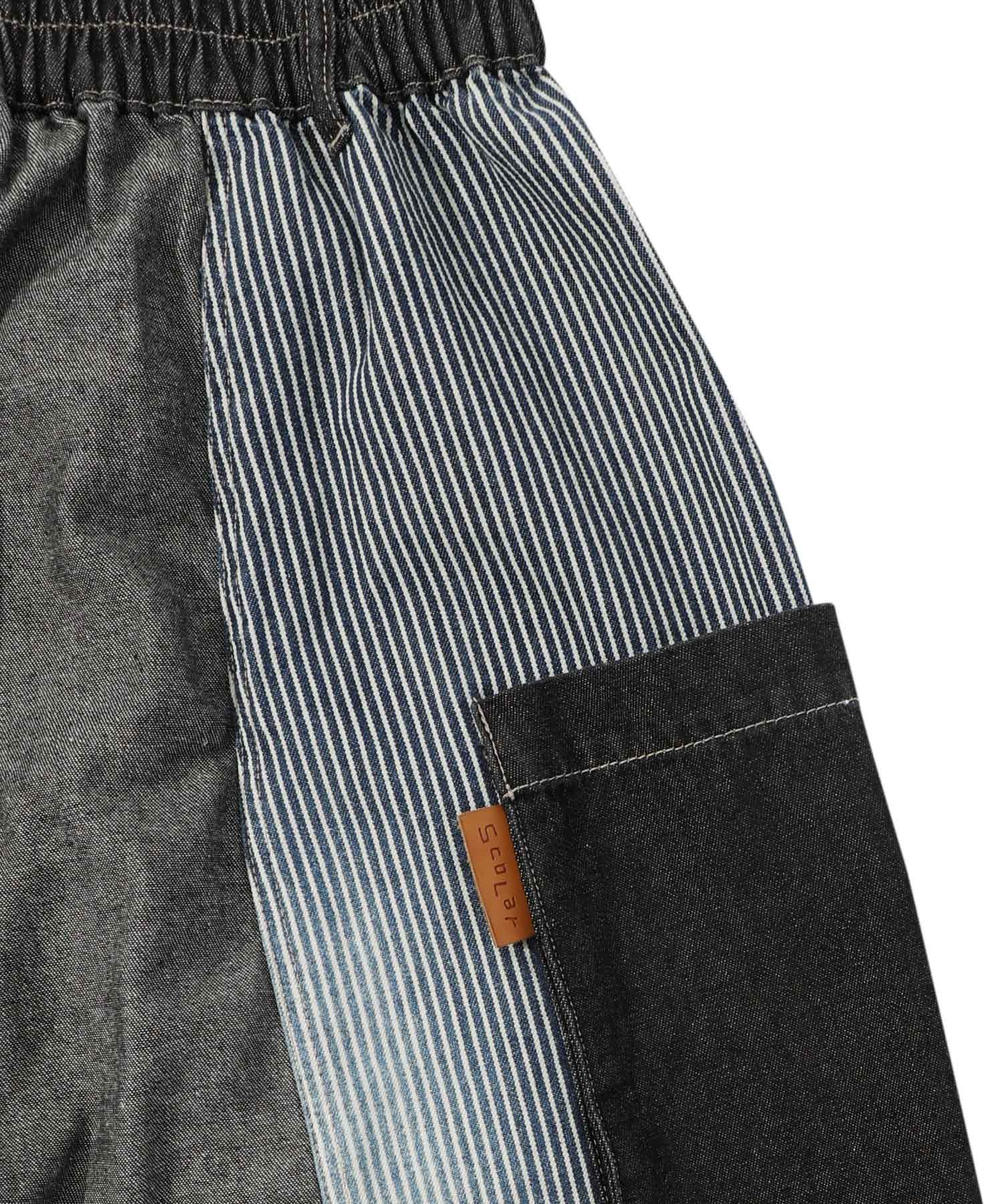 クーポン】【セール 20%OFF】スカラー ScoLar デニム×ストライプ
