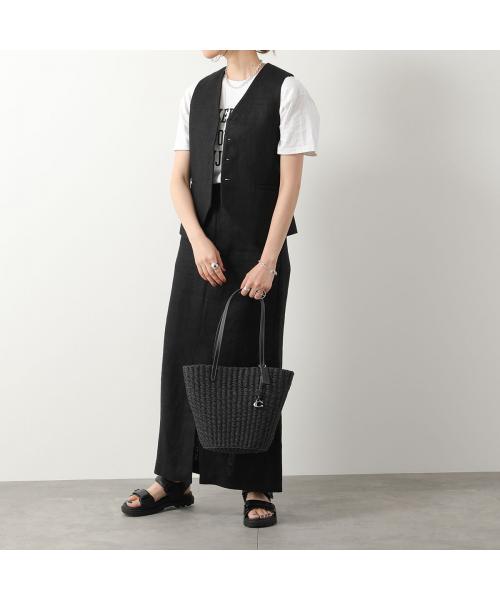 セール】COACH かごバッグ SM STRAW TOTE CQ785(506169553 セール】COACH かごバッグ SM STRAW TOTE CQ785(506169553