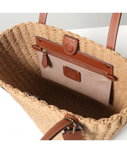 セール】COACH かごバッグ SM STRAW TOTE CQ785(506169553 セール】COACH かごバッグ SM STRAW TOTE CQ785(506169553