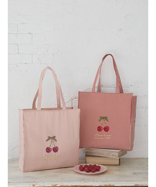 チェリー刺繍スクエアトートバッグ(506172253) | メゾンド