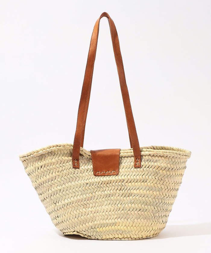 KECH LES ESSENTIELS RAFFIA FLAP SM レザーハンドルかごバッグ(506172295) | TOMORROWLAND  GOODS(TOMORROWLAND GOODS) - d fashion