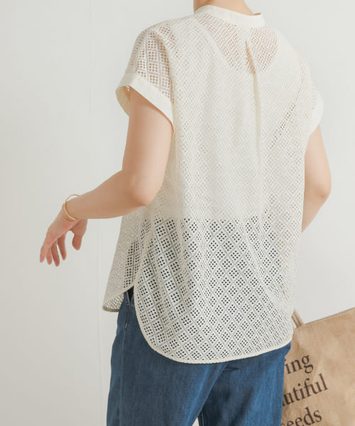 新品◎アーバンリサーチドアーズ◎幾何学レースブラウス//アイボリー セール 30%OFF】幾何学レースブラウス(506172816) | アーバン