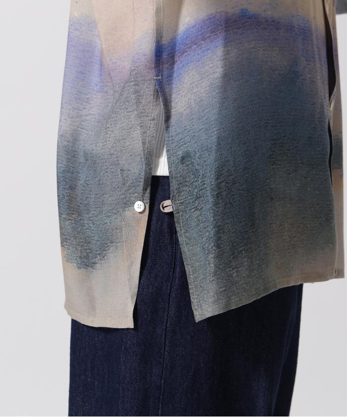 YOKE/ヨーク/LANDSCAPE PRINTED OPEN COLLAR SHIRT(506125164