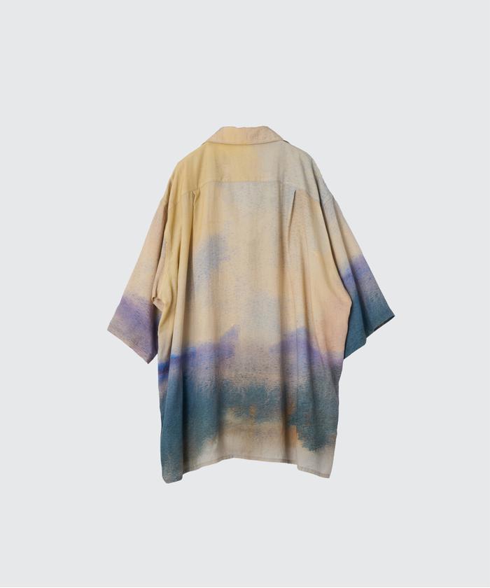 トップス YOKE LANDSCAPE PRINTED OPEN COLLAR SHIRT YOKE/ヨーク/LANDSCAPE PRINTED OPEN COLLAR SHIRT(506125164