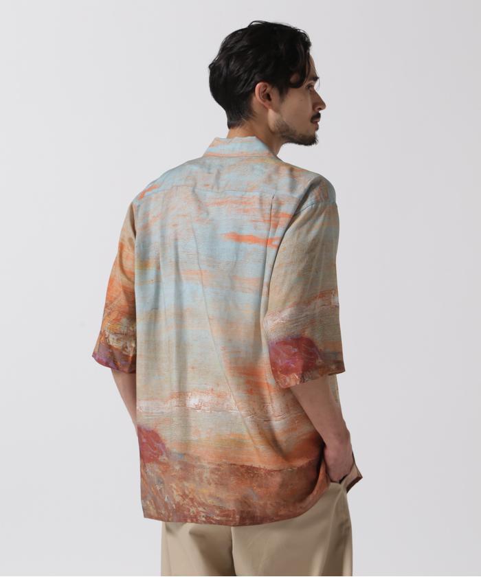 YOKE/ヨーク/LANDSCAPE PRINTED OPEN COLLAR SHIRT(506125164