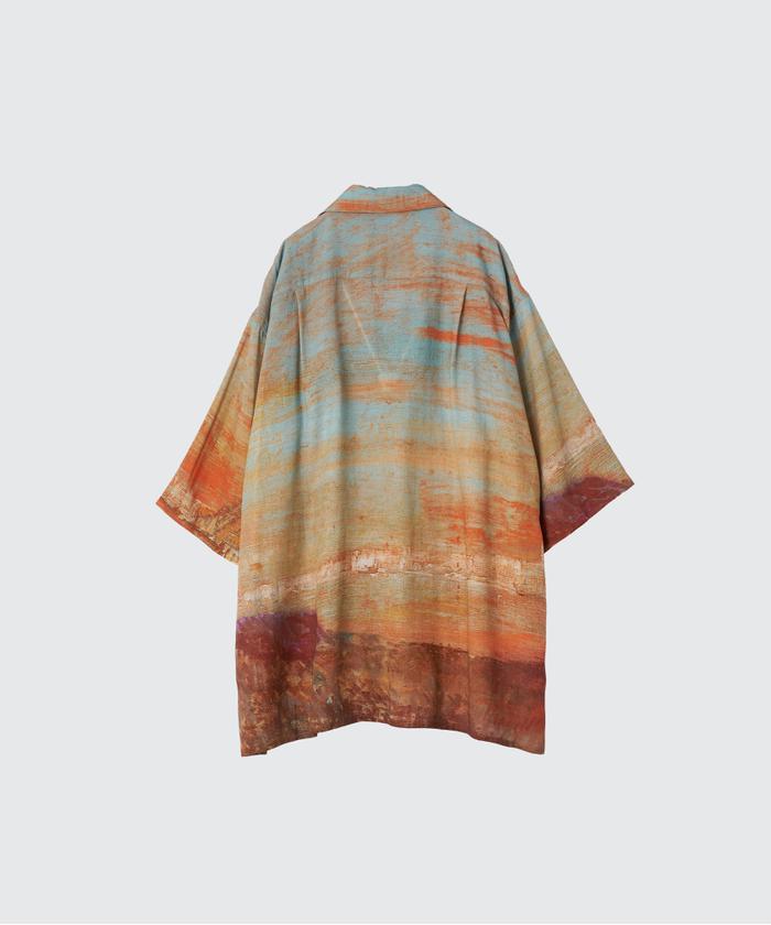 YOKE/ヨーク/LANDSCAPE PRINTED OPEN COLLAR SHIRT(506125164