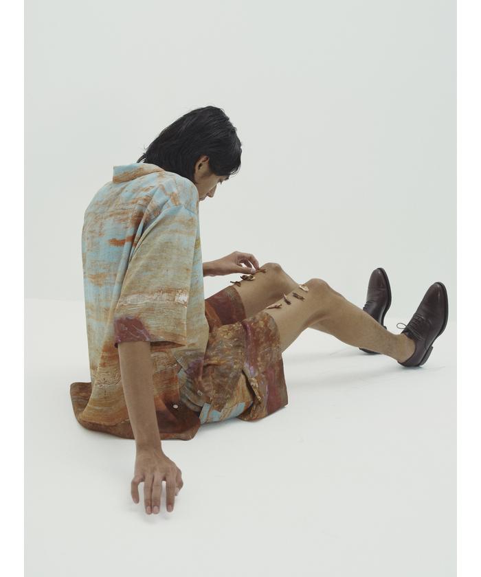 YOKE/ヨーク/LANDSCAPE PRINTED OPEN COLLAR SHIRT(506125164