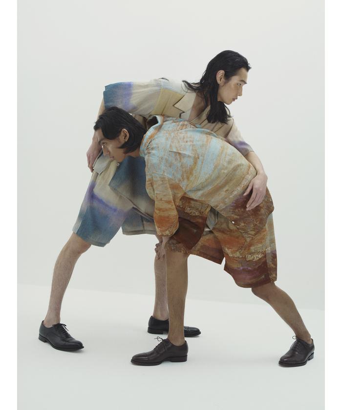 YOKE/ヨーク/LANDSCAPE PRINTED OPEN COLLAR SHIRT(506125164