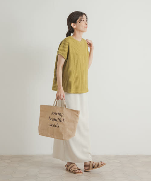 新品タグ付◉ 針抜きサーマルフレンチスリーブ　DOORS アーバンリサーチ セール】針抜きサーマルフレンチスリーブ（Tシャツ/カットソー