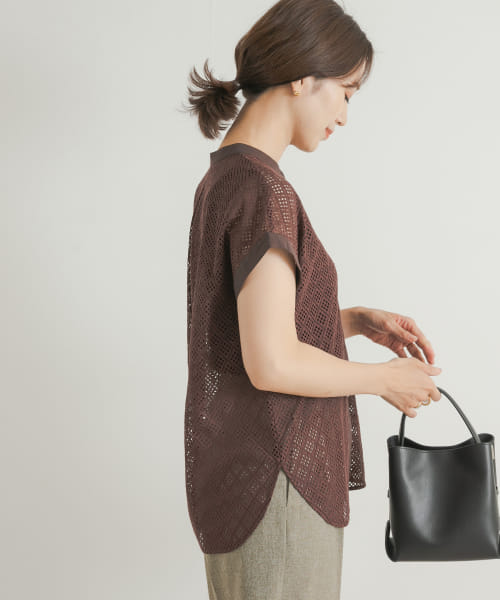セール 30%OFF】幾何学レースブラウス(506172816) | アーバン
