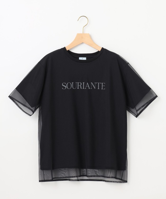新品タグ付❤︎Diagram ダイアグラム チュールレイヤードシャツ 黒 M WEB限定】チュールレイヤードロゴTシャツ(506174256) | 組曲