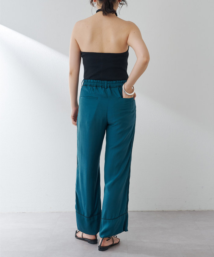セール 50%OFF】【長谷川京子さんコラボ】パイピングパンツ