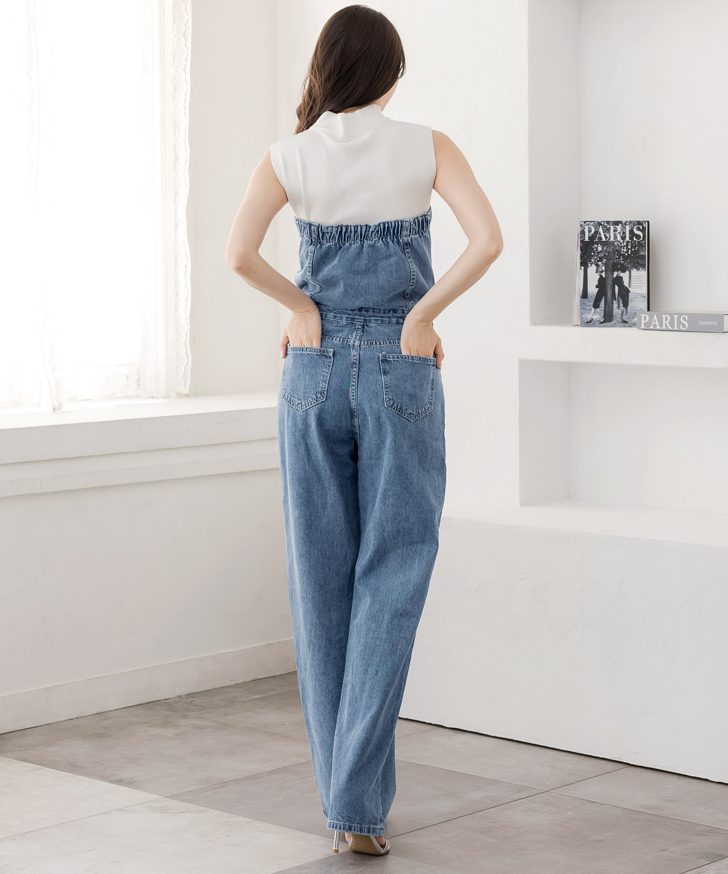 ジュリアブティック JULIA BOUTIQUE ベアトップデニムサロペット