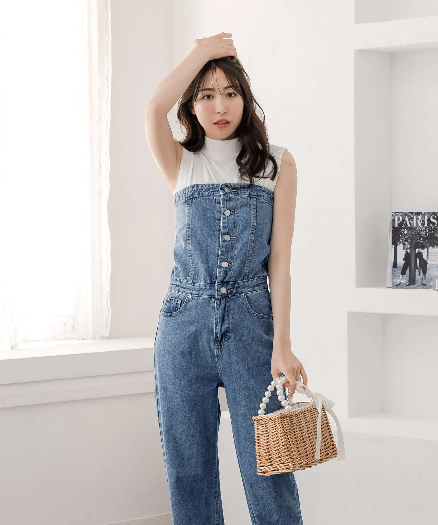 ジュリアブティック JULIA BOUTIQUE ベアトップデニムサロペット