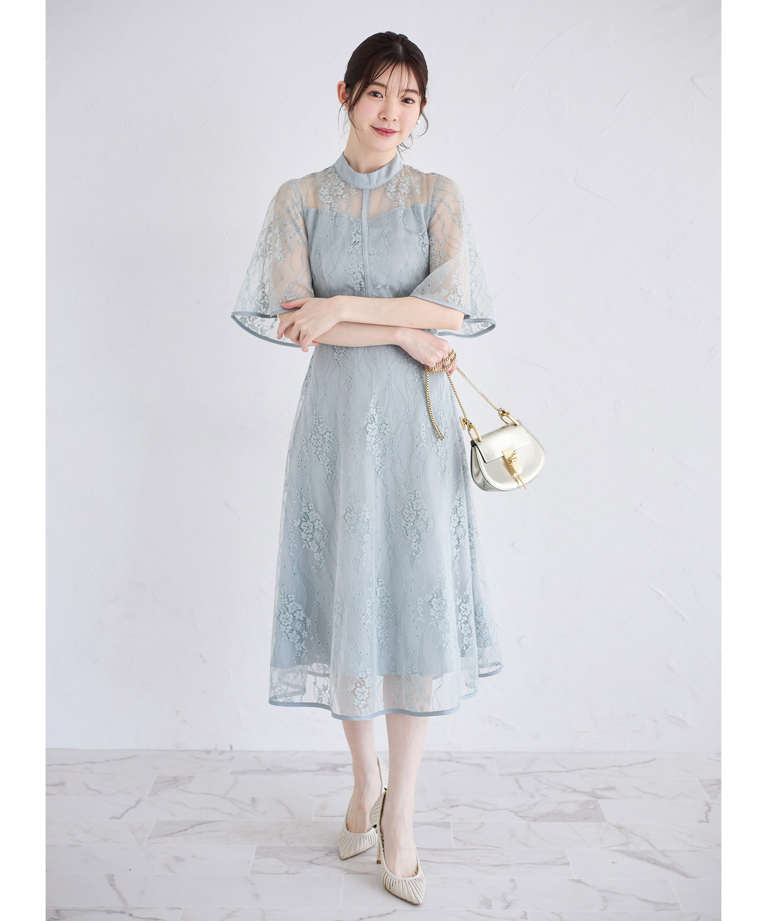 トッコクローゼット tocco closet きらきらラメフラワーレース