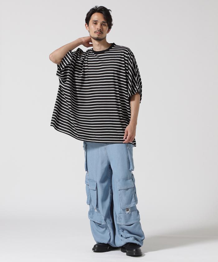 MINEDENIM（マインデニム）Square Big Border T－SH(506184053