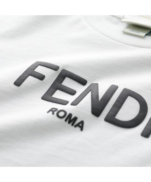 FENDI ホワイト ロゴ Tシャツ 長袖
