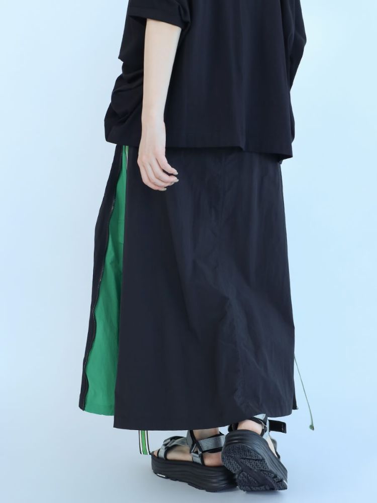 LASUD　ヤマダヤ　ロングスカート　サイドジップラインスカート　シャカシャカ サイドジップラインスカート - LASUD - LASUD｜YAMADAYA STORE