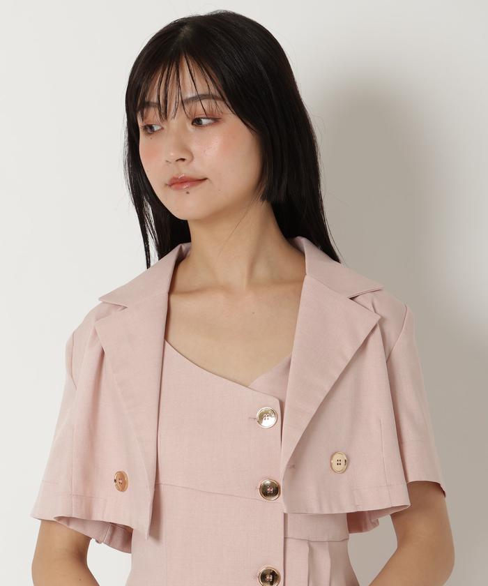 新品☆ レディアゼル　トレンチノースリワンピース×ショートジャケットセット キャミワンピース×ショートジャケットセット【オンライン