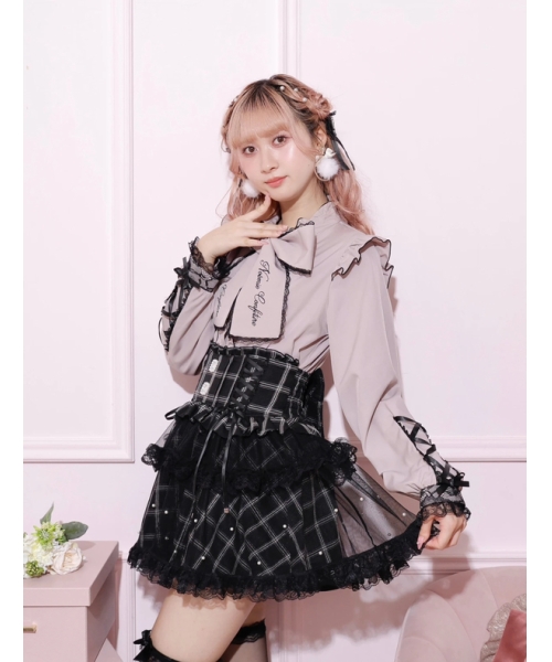 ノエミー バックリボンパールチュールティアードスカパン NOEMIE｜バックリボンパールチュールティアードスカパン