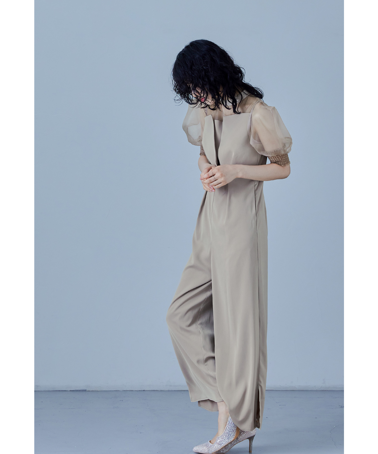 niana パンツドレス イレギュラーカッターコンビネゾン