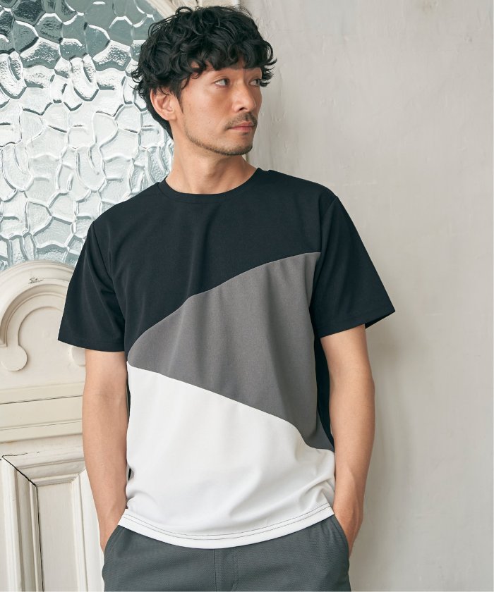 お歳暮 接触冷感／親子おそろい】速乾COOL斜め切り替えTシャツ タレント・お笑い芸人