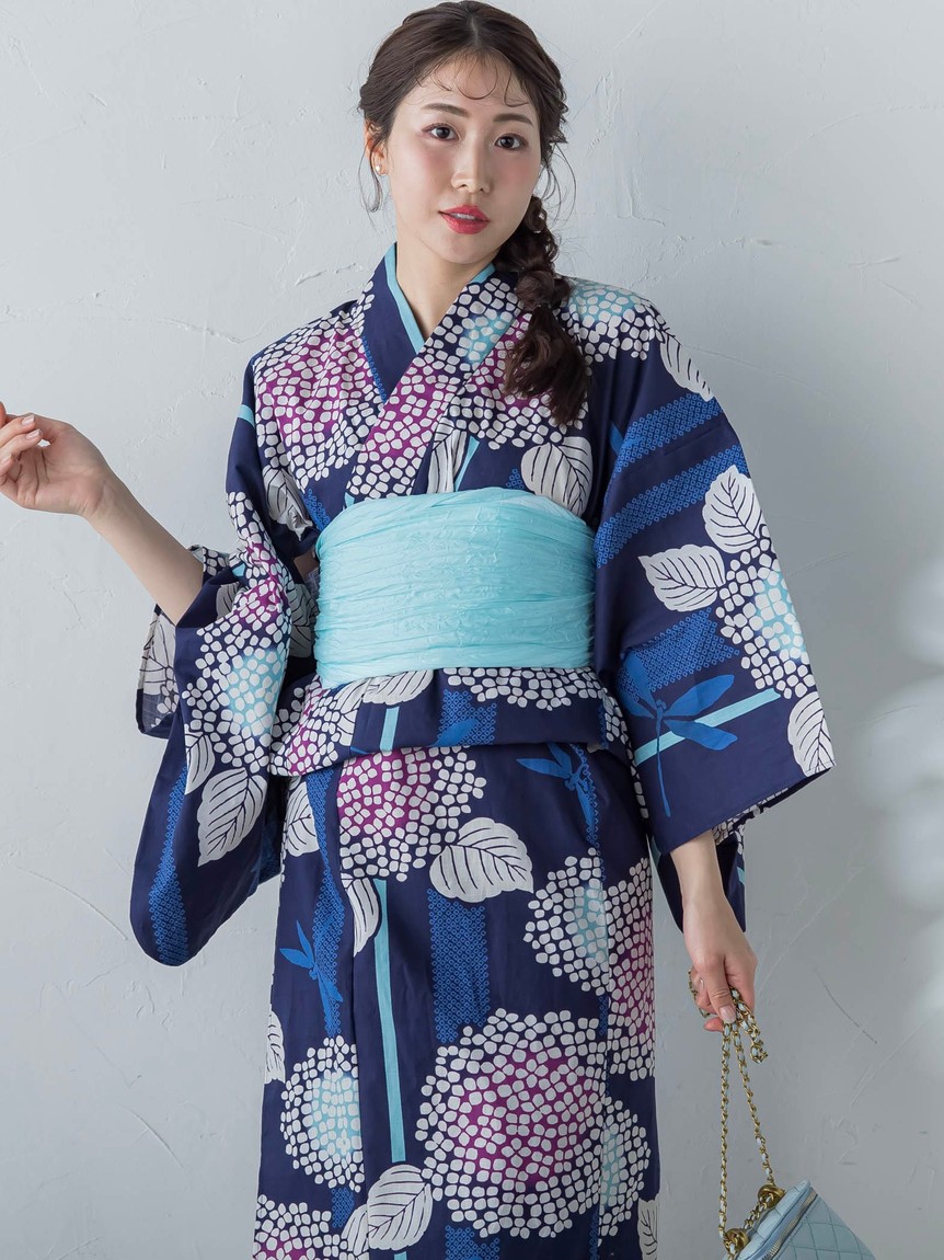 VICKY 浴衣 「浴衣2点セット」(ゆかた・しわ兵児帯)彼岸ボタル
