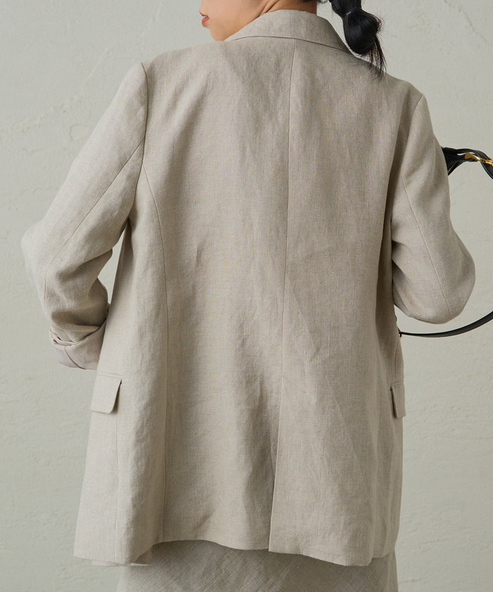 Loungedress】リネンダブルジャケット 定価¥25,300