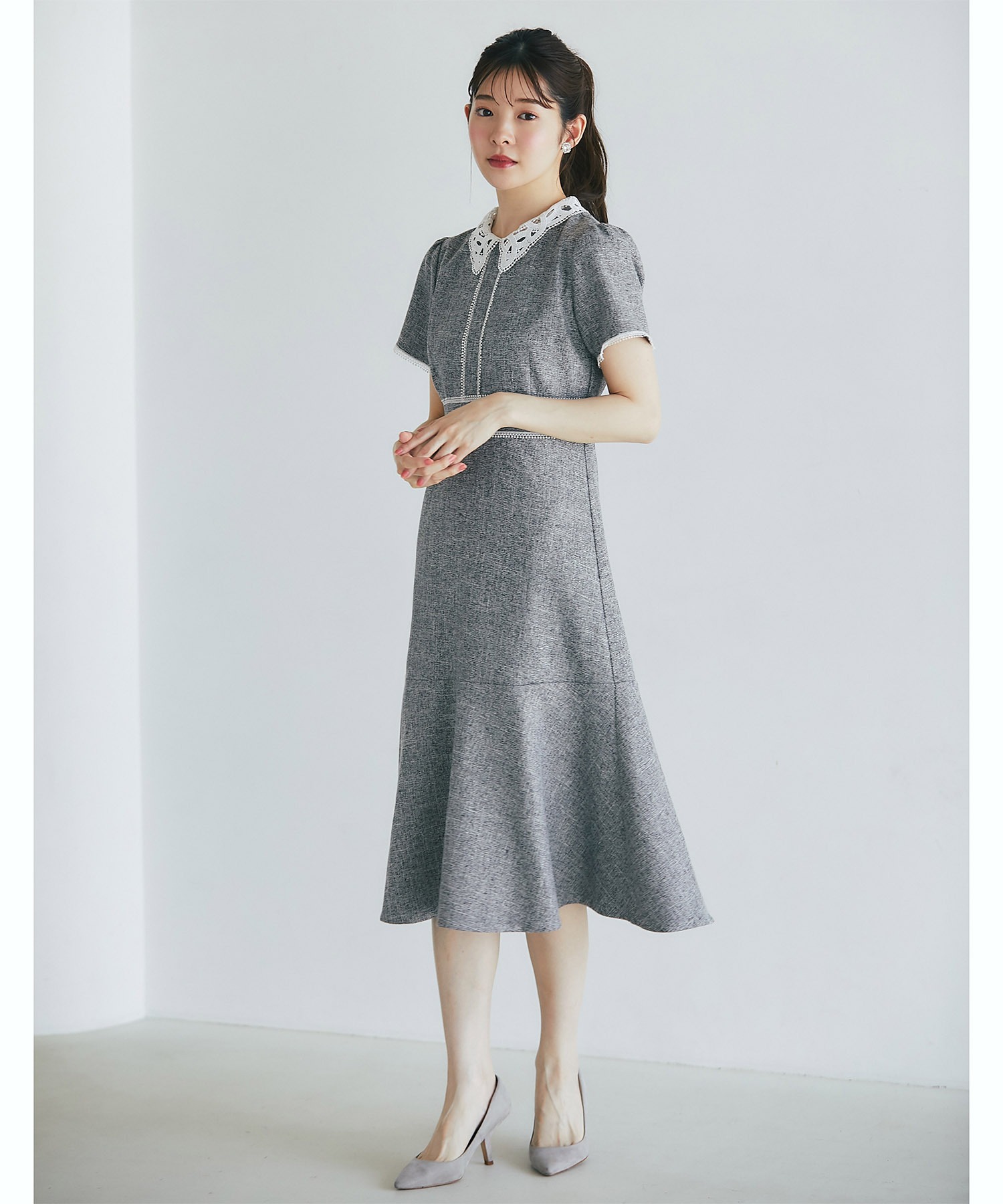 クーポン】トッコクローゼット tocco closet 2WAYレース襟付き クーポン】トッコクローゼット tocco closet 2WAYレース襟付き