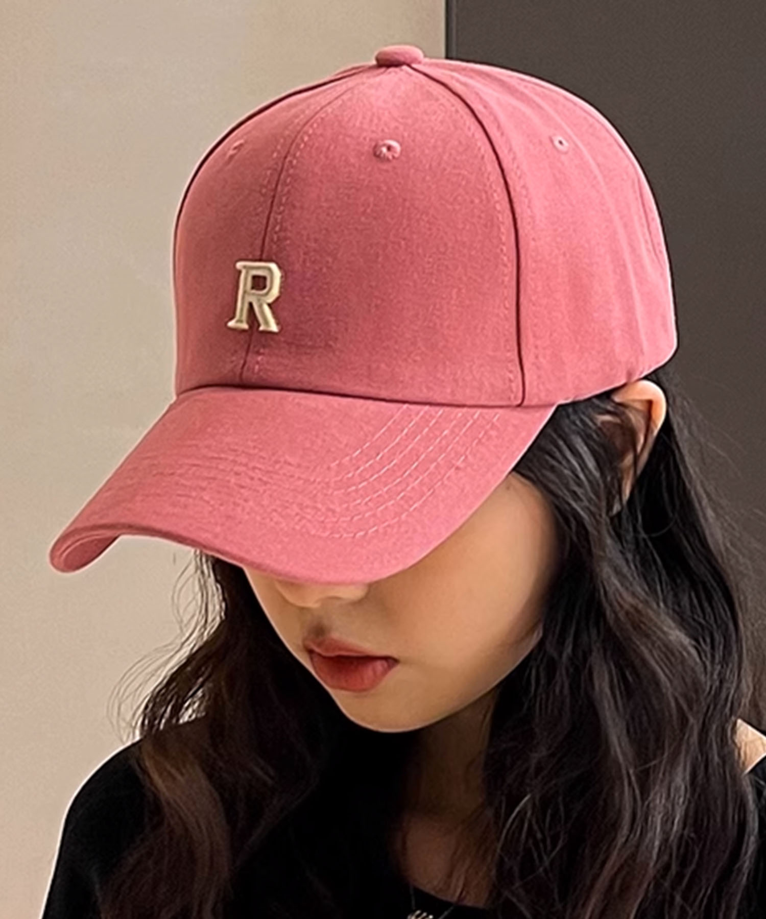韓国 白 ピンク キャップ 帽子（MLB korea LA ホワイト 白