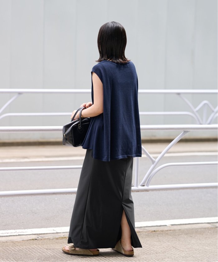 セール 30%OFF】麻混ノースリーブフレアプルオーバー(506212496