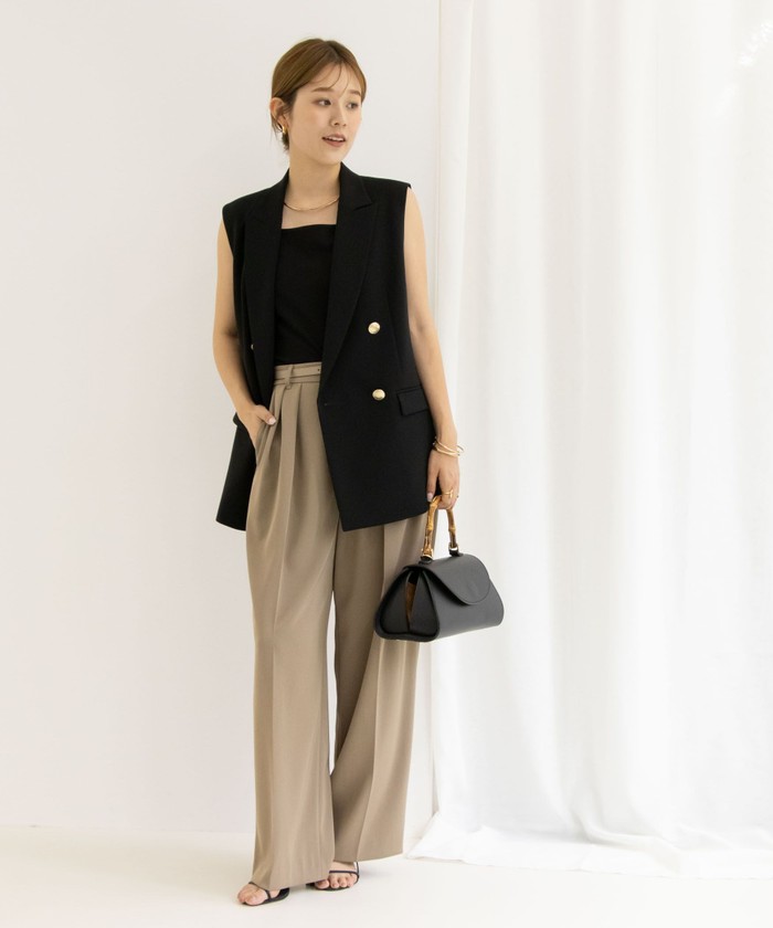 セール 10%OFF】ウォッシャブルダブルクロスジレ(506078825