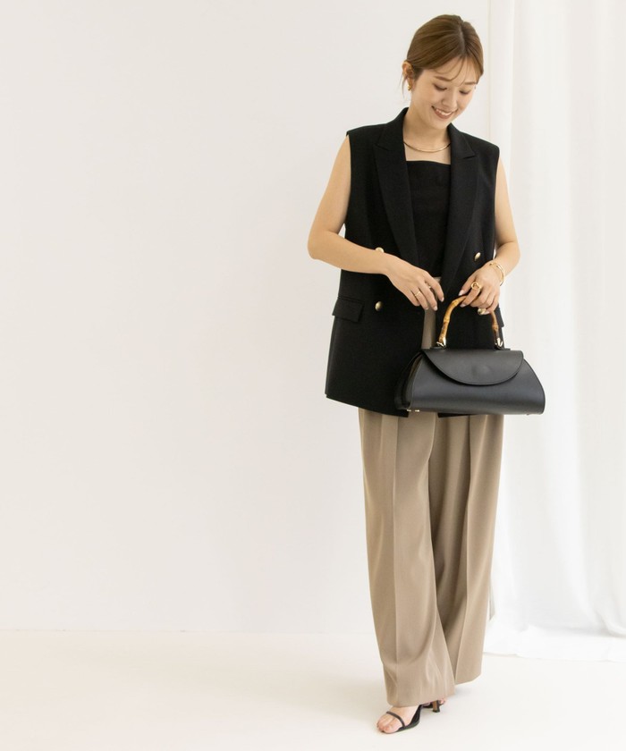 【美品】NOLLEY'S sophi ジレ　アイボリー セール 10%OFF】ウォッシャブルダブルクロスジレ(506078825