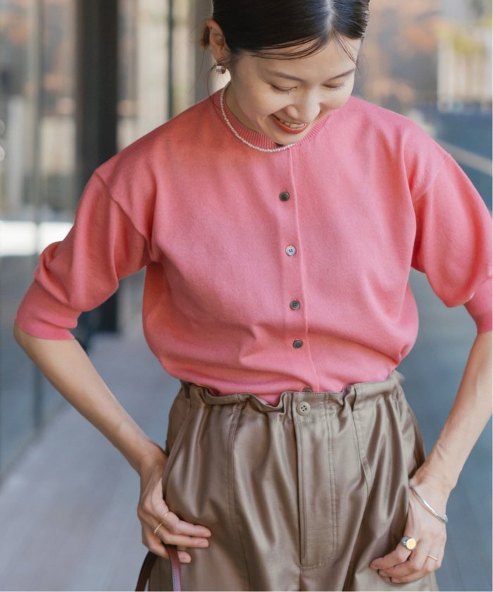 ⭐︎タグ付き未使用品⭐︎【IENA】LEVITA クルーカーディガン イエナ IENA 《追加2予約》LEVITAクルーカーディガン （シルバー