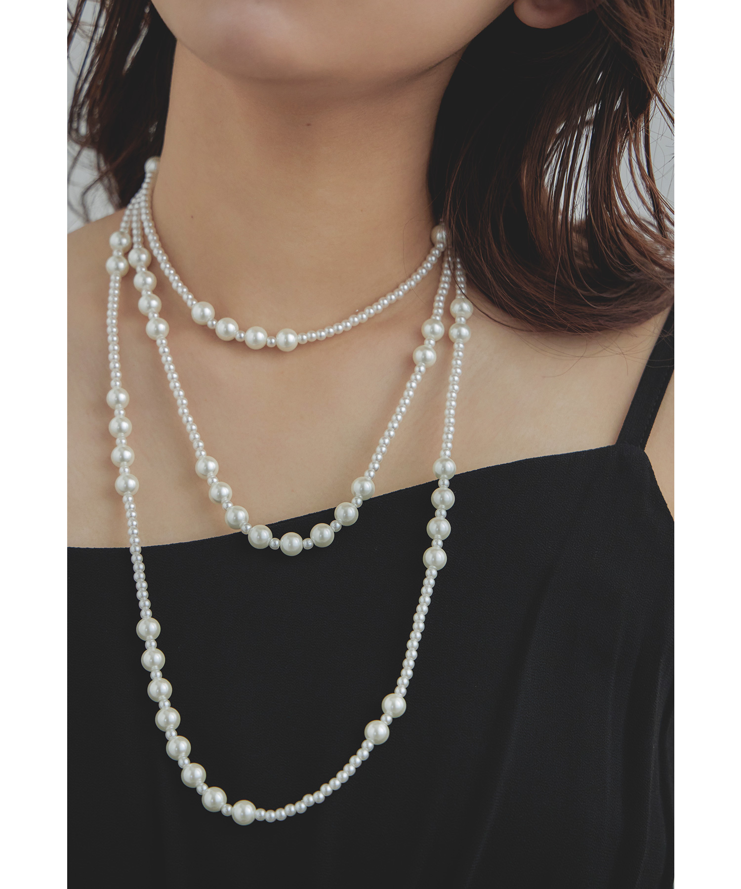 三連コスチュ−ムパール【CHANEL】ネックレス CHANEL - シャネル CHANEL 3連ネックレス コスチュームパール