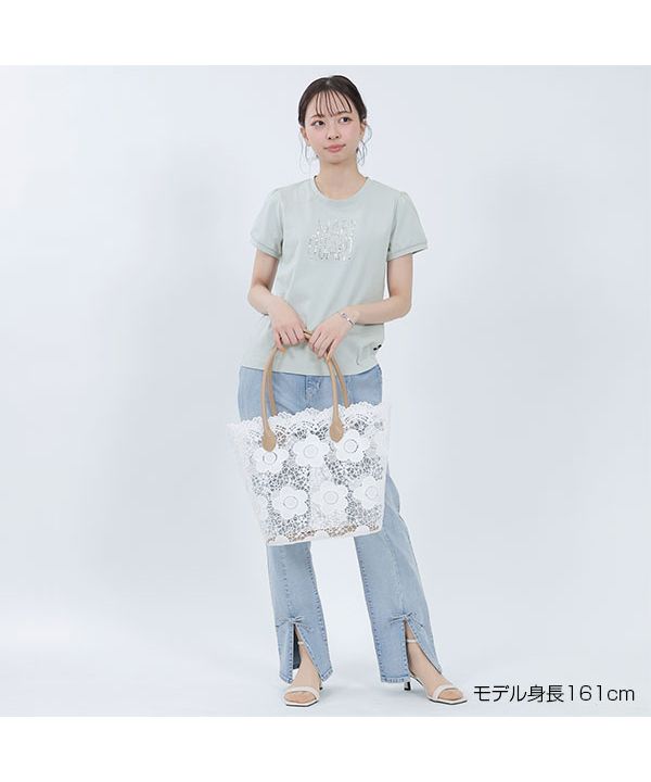 マリークワント MARY QUANT ロゴテープクロップド Tシャツ （ホワイト） マリークワント MARY QUANT ロゴテープクロップド Tシャツ