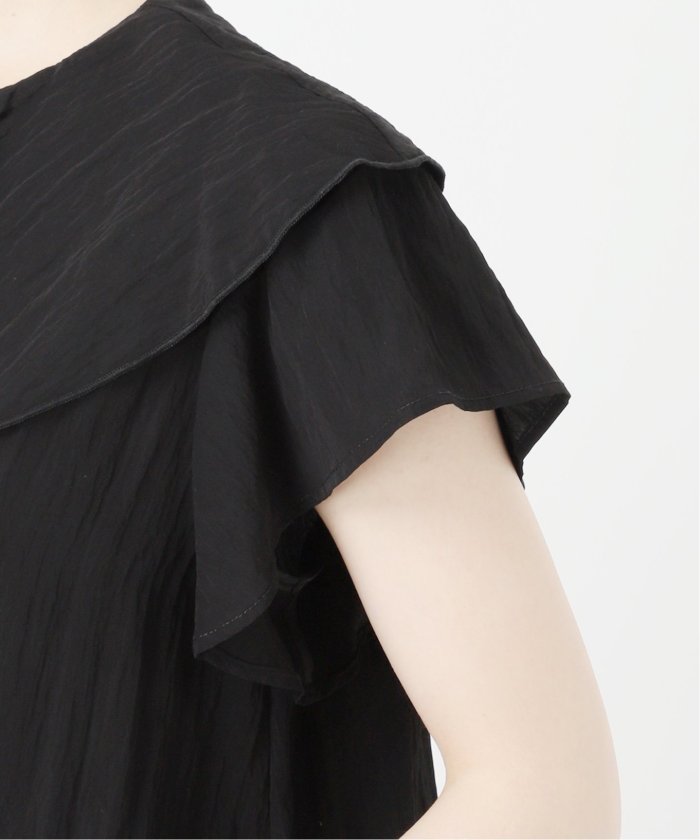 Epoca◆半袖ブラウス/38/レーヨン/BLK/E86226 OZZON JAPAN / 風神雷神半袖ブラウス