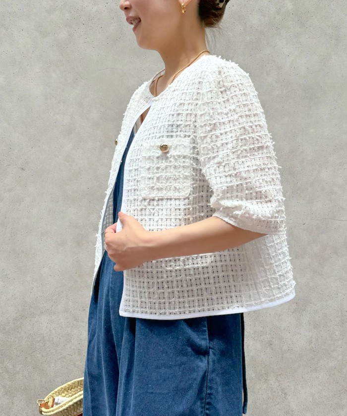 セール 25%OFF】BISHU JAPANチェックツイードジャケット