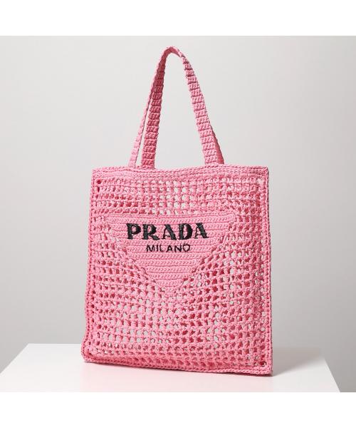お買い得！！★ プラダ ★ トートバッグ 1BG392 セール】プラダ☆ラージ クロシェ編み トートバッグ☆1BG392