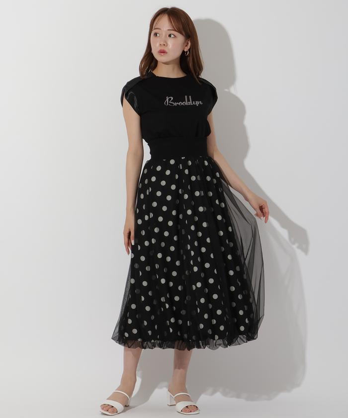 セール 50%OFF】ドット&チュールバルーンスカート(506222798