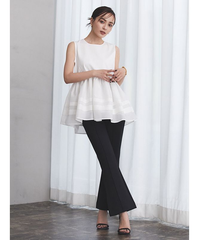 anuans【美品】ピンタックスティックパンツ【アイボリー】 セール 40%OFF】ピンタックスティックパンツ(506227046) | ア