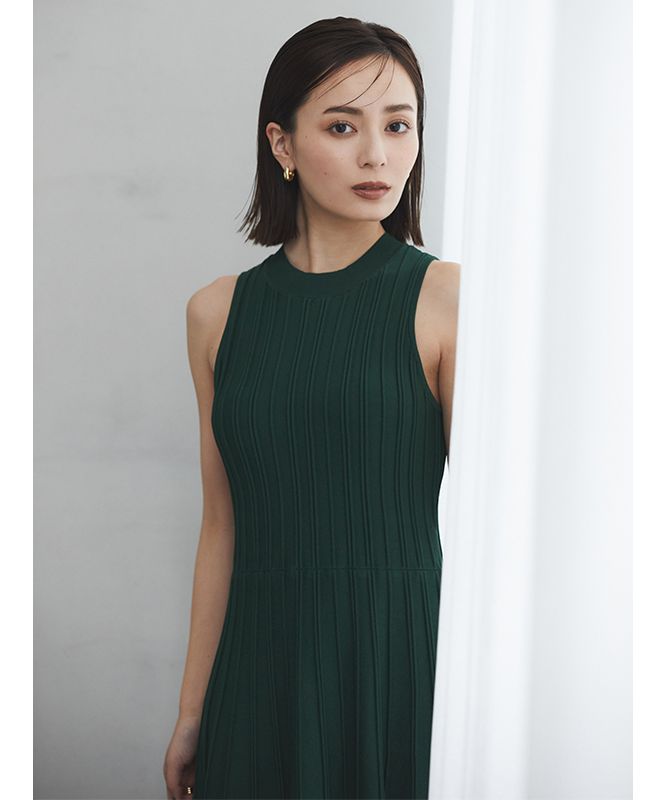 セール 40%OFF】ピンタックストライプニットワンピース