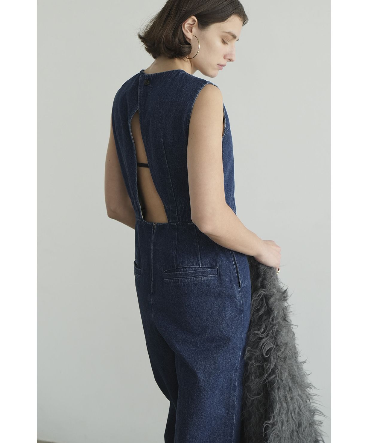 【爆買い！】 BACK OPEN d - クラネ(CLANE) | ONE(506227428) IN ALL DENIM サロペット・オーバーオール・オールインワン