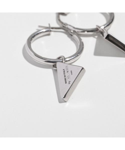PRADA フープピアス 1JO731 2DSP トライアングルロゴ(506231736 PRADA フープピアス 1JO731 2DSP トライアングルロゴ(506231736