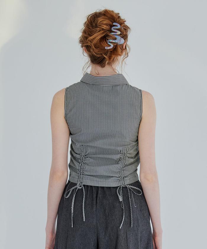◇幻◇ 希少美品 定価3.4 ADORE ギャザーリボン付きドライブラウス